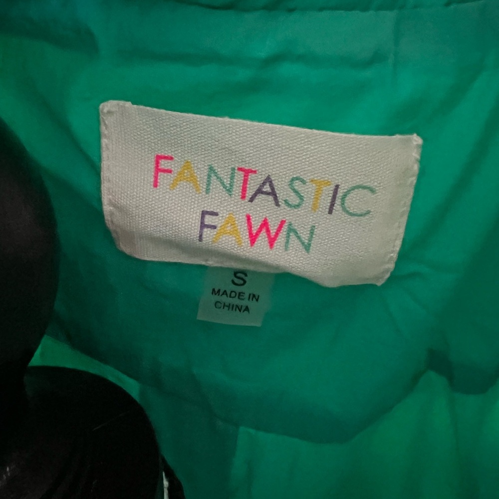 Teal Green Star Sequins Zip Up Puffer Jacket - Picture 12 of 13